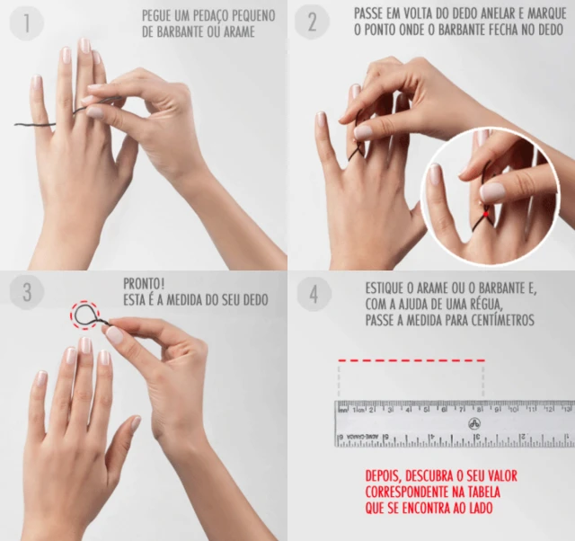 Medida com barbante | Saiba o tamanho da sua aliança